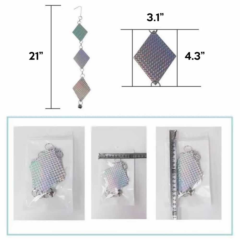 Bird Deterrent Discs | Repellent Reflective Discs | Bird Scare Discs (per 21 inch hanging disc): image 4